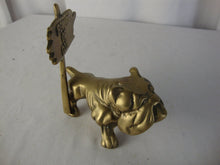 Load image into Gallery viewer, Vintage Brass Bulldog Beware of Dog Paperweight Figurine