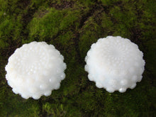 Load image into Gallery viewer, Vintage White Milk Glass Lacy Daisy Salt Cellars Set of 2
