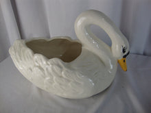 Load image into Gallery viewer, Vintage Ceramic White Swan Indoor Pot Planter