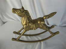 Load image into Gallery viewer, Vintage Solid Brass Large Rocking Horse Figurine