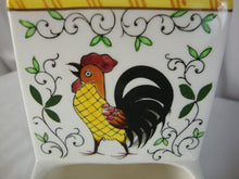 Load image into Gallery viewer, Vintage Ucagco PY Japan Early Provincial Rooster Roses Wall Mount Matchstick Holder