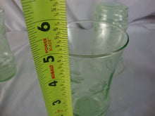Load image into Gallery viewer, Vintage Vaseline Floral Etched Tumbler Drinking Glasses Set of 4