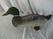 Load image into Gallery viewer, Vintage Hand Carved Primitive Wood Painted Mallard Duck Decoy