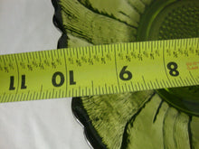 Load image into Gallery viewer, Vintage Anchor Hocking Country Estate Green Glass Chip and Dip Bowl Set