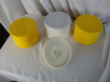 Load image into Gallery viewer, MCM Atapco Stacking Yellow White Canister Set with Top Lid