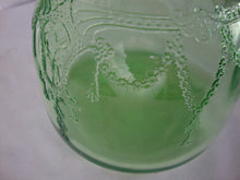 Load image into Gallery viewer, Vintage Anchor Hocking Vaseline Glass Cameo Ballerina Glass Decanter with Stopper