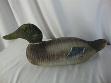 Load image into Gallery viewer, Vintage Hand Carved Primitive Wood Painted Mallard Duck Decoy