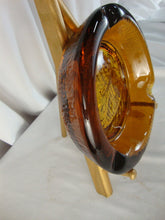 Load image into Gallery viewer, Vintage Blenko Amber Glass Zodiac Pisces Cigar Ashtray