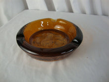 Load image into Gallery viewer, Vintage Blenko Amber Glass Zodiac Pisces Cigar Ashtray