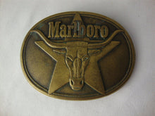 Load image into Gallery viewer, 1987 Philip Morris Marlboro Steer Oval Belt Buckle