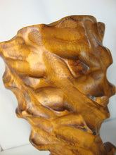 Load image into Gallery viewer, Vintage Monkeypod Carved Rustic Vase Candleholder Set of 2