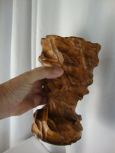 Load image into Gallery viewer, Vintage Monkeypod Carved Rustic Vase Candleholder Set of 2