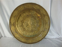 Load image into Gallery viewer, Vintage Pierced Brass Two Peacock Motif Wall Plaque Tray