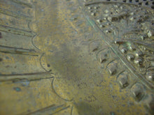 Load image into Gallery viewer, Vintage Pierced Brass Two Peacock Motif Wall Plaque Tray