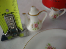 Load image into Gallery viewer, Vintage Miniature Pink Roses Ceramic Tea Set 10 Pieces