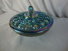 Load image into Gallery viewer, Vintage Indiana Glass Blue Carnival Windsor Lidded Candy Dish