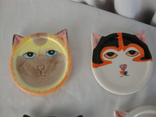 Load image into Gallery viewer, Vintage Bandwagon Ceramic Cat Head Coasters Set of 6 (1 Repaired)