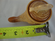 Load image into Gallery viewer, 1982 Pisello Chocolate Slag Glass Dolphin with Fish Lidded Salt Trinket Dish