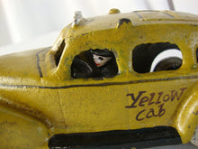 Load image into Gallery viewer, Vintage Hubley? Cast Metal Yellow Cab Taxi Car