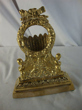 Load image into Gallery viewer, Vintage Double Cherub Gilt Metal Pocket Watch Display Stand Holder