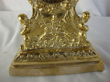 Load image into Gallery viewer, Vintage Double Cherub Gilt Metal Pocket Watch Display Stand Holder