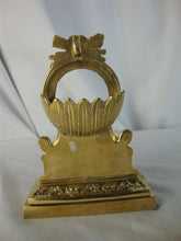 Load image into Gallery viewer, Vintage Double Cherub Gilt Metal Pocket Watch Display Stand Holder