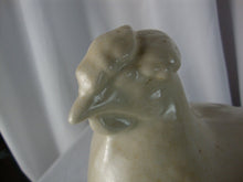 Load image into Gallery viewer, Vintage Ceramic Country Cream Hen on Brown Woven Look Base