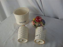 Load image into Gallery viewer, Vintage Tilso Japan Ceramic Fruit Basket Grease and Salt Pepper Shakers Table Set