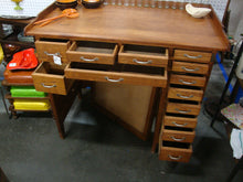 Load image into Gallery viewer, Vintage Oak Tall Jeweler Craft Stand Up Desk Workbench