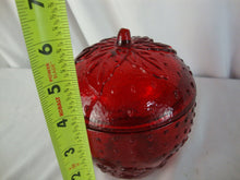 Load image into Gallery viewer, Vintage Longaberger Collectors Club Red Glass Strawberry Jam Jar with Lid