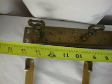 Load image into Gallery viewer, Vintage Brass 5 Piece Kitchen Utensil Set with Brass Wall Mount Hanger