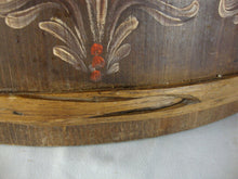 Load image into Gallery viewer, Vintage Handpainted Oval Wood Flip Top Storage Box