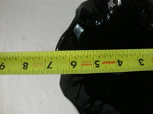 Load image into Gallery viewer, Vintage Fenton Black Glass Holly & Berries Signed Art Glass Basket