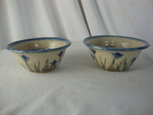 Load image into Gallery viewer, Vintage Little Mountain Pottery Salt Glaze Tulip Motif Candleholder Pair