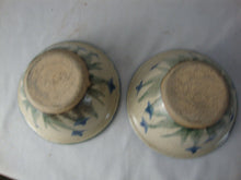 Load image into Gallery viewer, Vintage Little Mountain Pottery Salt Glaze Tulip Motif Candleholder Pair