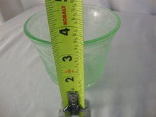Load image into Gallery viewer, Vintage US Glass Vaseline Strawberry Motif Open Sugar Bowl