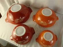 Load image into Gallery viewer, Vintage Pyrex Autumn Harvest Cinderella Nesting Mixing Bowl Set of 4