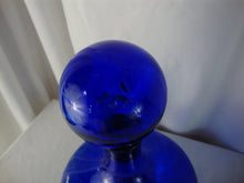 Load image into Gallery viewer, MCM Empoli Style Cobalt Blue Decanter Genie Bottle With Round Stopper
