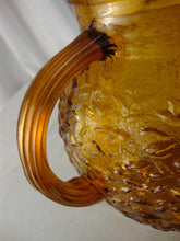 Load image into Gallery viewer, Vintage Anchor Hocking Lido Milano Amber Glass Ball Pitcher