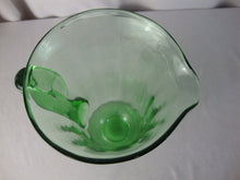 Load image into Gallery viewer, Vintage Fostoria Vaseline Glass Tall Footed Pitcher