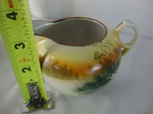 Load image into Gallery viewer, Vintage Japan Handpainted Teapot Creamer Sugar Set Bird over Marsh Motif
