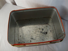 Load image into Gallery viewer, 1950s Tin Circus Animal Instruments Kids Lunch Picnic Box with Swing Handles