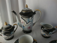 Load image into Gallery viewer, Japan Moriage Dragonware Demitasse Tea Set Service for 5