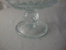Load image into Gallery viewer, Vintage Pasabahce Turkey Clear Glass Diamond Point Footed Candy Dish with Dome Lid
