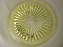 Load image into Gallery viewer, Vintage Fostoria Canary Yellow Vaseline Glass Sunburst Salad Plate Set of 2