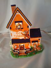 Load image into Gallery viewer, 2003 Slavic Treasures Clemson Tigers University Mascot Lighted Porcelain House