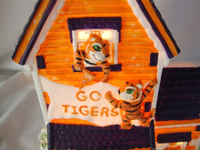 Load image into Gallery viewer, 2003 Slavic Treasures Clemson Tigers University Mascot Lighted Porcelain House