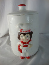 Load image into Gallery viewer, 1999 Campbell's Soup Lady White Ceramic Cookie Jar with Lid