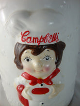 Load image into Gallery viewer, 1999 Campbell's Soup Lady White Ceramic Cookie Jar with Lid