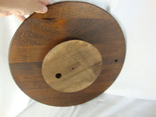 Load image into Gallery viewer, Vintage Dark Wood Flower Cattail Motif Lazy Susan Turntable